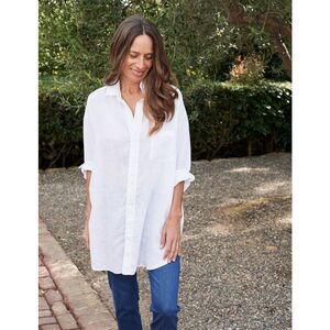 Frank & Eileen one size Mackenzie lived in linen button up blouse - EUC